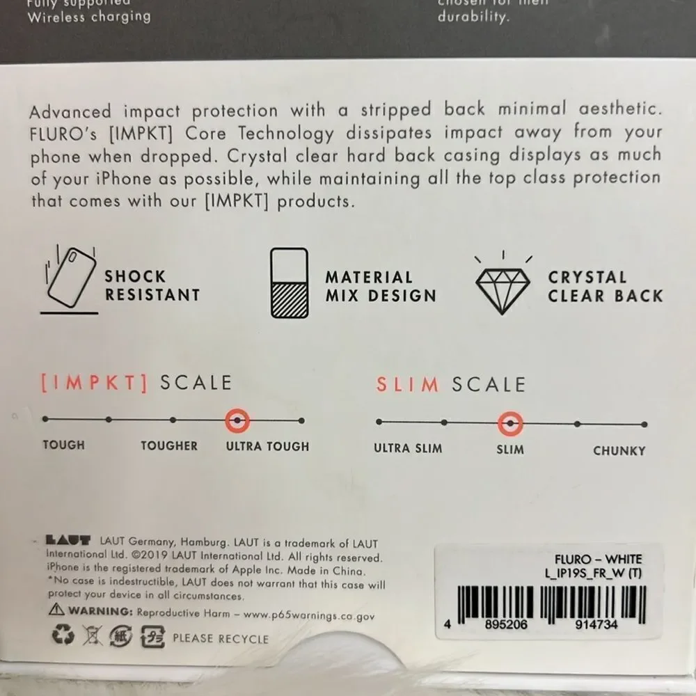 LAUT | Fluro‎ Crystal for iPhone 11 Pro Max | Crystal Clear D6
